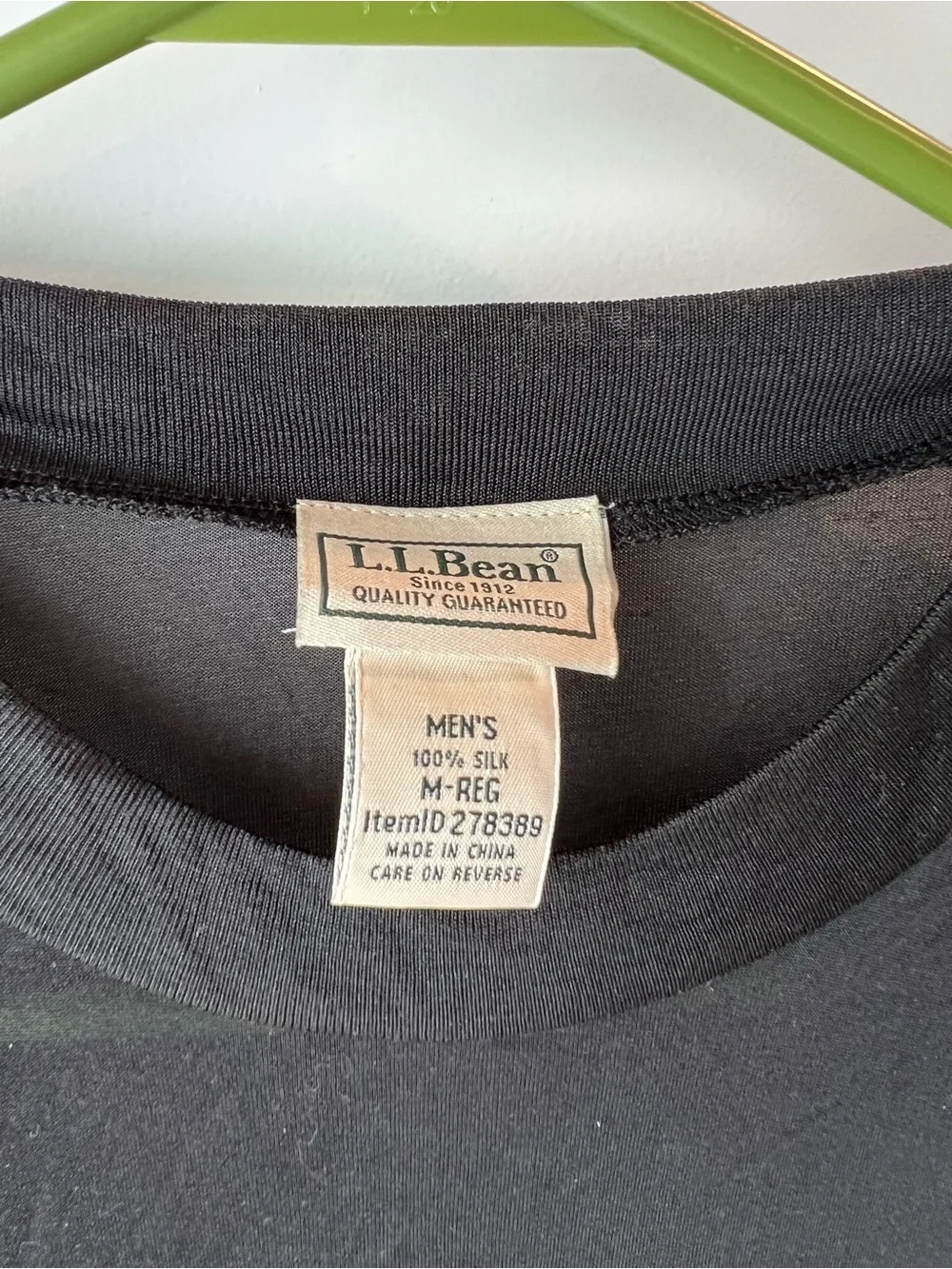 L.L. Bean Black silk base layer pants and Long-Sleeve Top Set. Medium